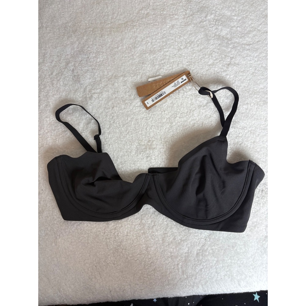 SKIMS Fits Everybody Unlined Demi Bra Onyx Black 34D BR-UWR-2293 NWT
